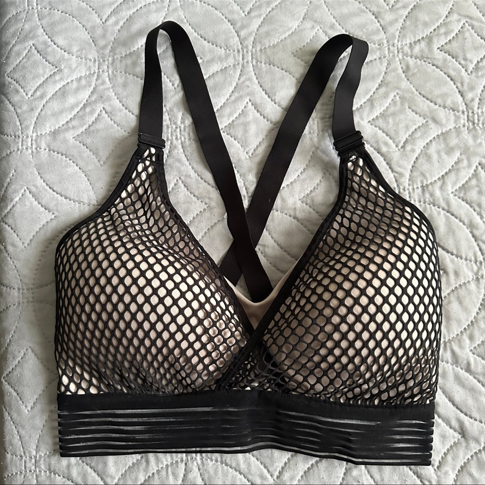 Victoria's Secret Black Mesh Sports Bra